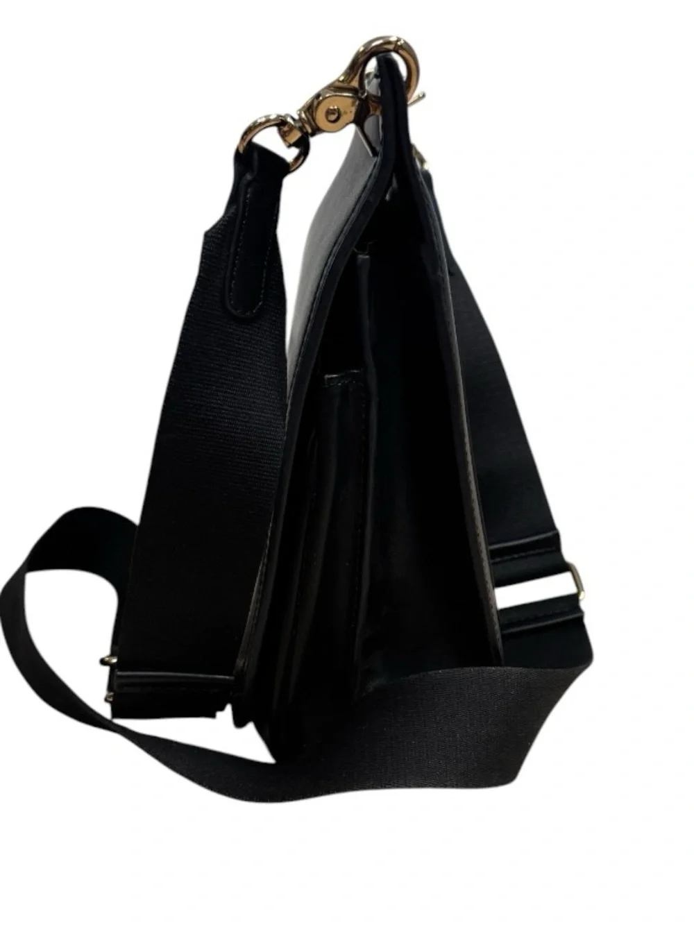 Urban Outfitters Black Faux Leather Front Flap Crossbody Shoulder Bag - Picture 4 of 10